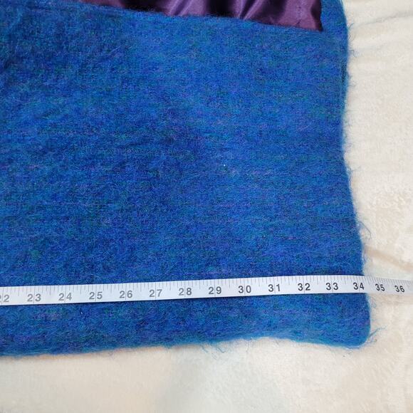 Vintage 1970s Oversized Anna Collection Mohair Wool Duster Peacoat - Size 10 - Picture 9 of 10